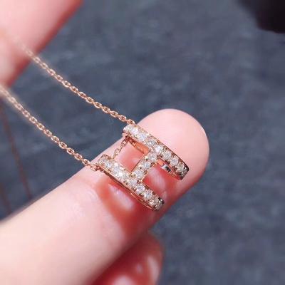 China High Quality Necklaces Diamond Collar Chain Fashion Accessories Female 925S H Letter Newest Luxury Designer Catalog Friendly Material for sale