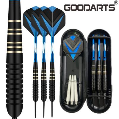 China Custom Brass 21g/Aluminum/PET GOODARTS Indoor Sports Barrel Darts Set With Case Professional Steel Darts Board Games Axes Flight Tip Darts for sale