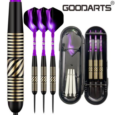 China GOODARTS Custom Indoor Sports 21g Brass Barrel Darts Set With Case Darts Board Games Shafts Flying Professional Steel Tip Darts 3221852 for sale