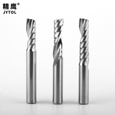 China MDF Engraving Tool CNC Milling Cutter For Straight Shank Processing Single Edge Cleared Spiral Carbide End Mill for sale