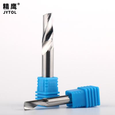 China Machining Single Flute Cutter End Mill Acrylic Solid Carbide Cut Milling Cutter Spiral Bit Acrylic PVC Aluminum Wood for sale