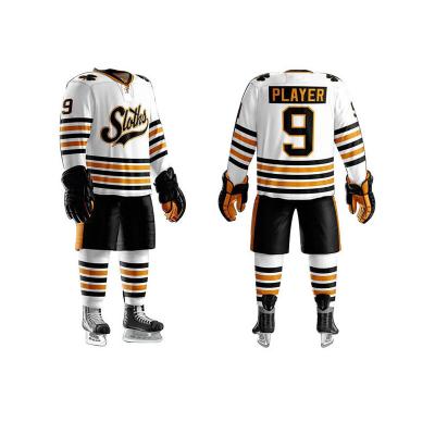 China High Quality Sport Team Custom Made Logo Sets Sublimation Printed Ice Hockey Jersey for sale