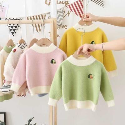 China Casual Mixed Batch 2-6 Years Old Children Boys Girls Sweaters Cute Mink Fleece Children Sweaters Pullover for sale