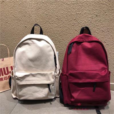 China Waterproof Mixed Batch Canvas Casual Travel Backpack Female Outdoor Student Backpack School Bag In Stock for sale