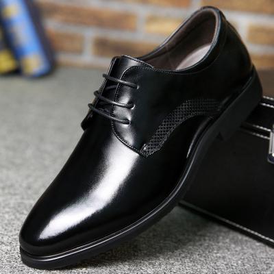 China British Stylish Men's Business Casual Shoes Breathable Genuine Leather Men's Stylish Shoes Increasing Size for sale