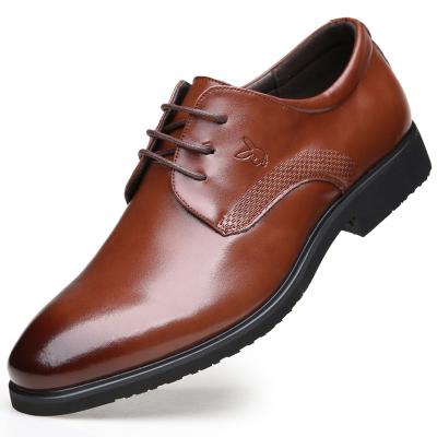 China Increase Inner Men's Breathable Smart Shoes To Wedding Genuine Leather Smart Shoes for sale