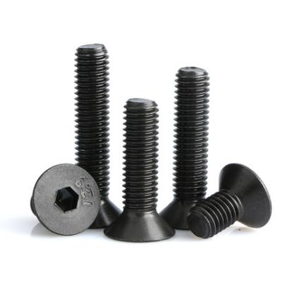 China Class 12.9 Steel Black Hex Socket Countersunk Head Screw for sale