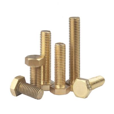 China DIN933 Steel Brass Hex Head Bolt for sale