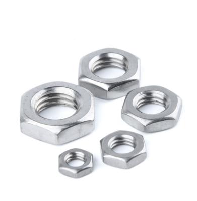 China Heavy Industry 304 Stainless Steel Thin Hex Nut M4 M5 M6 M8 Thin Hex Nut for sale