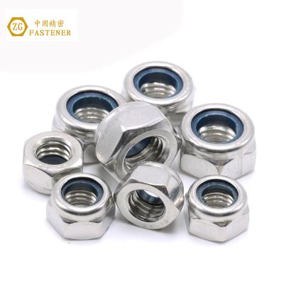 China DIN 982 DIN982 Heavy Industry Stainless Steel Insert Nylon Hex Nut for sale