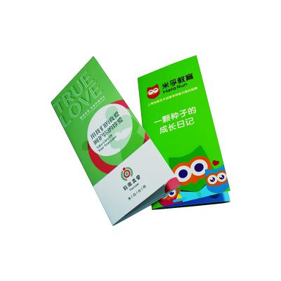 China Hot Selling Custom Size Advertising Folded Booklet Printing With Personal Design 157gsm Paper for sale