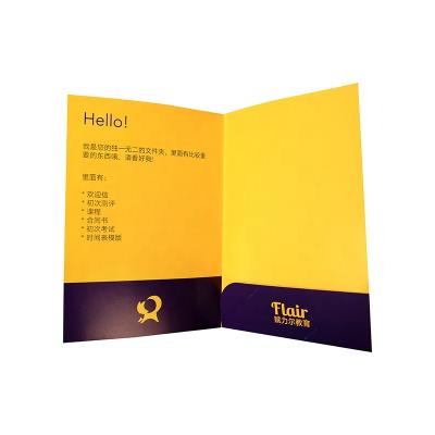 China Zuoluo Paper A4 File Folders Or Place Brochures Printing With Custom Logo for sale