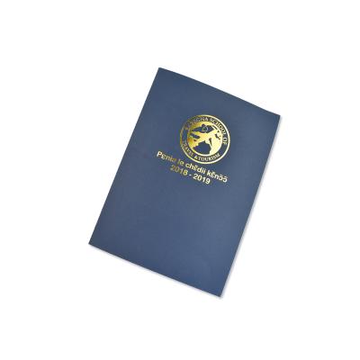 China Custom Zuoluo Printing Paper Presentation Folder Place Folders or Brochures Gold Foil Stamping for sale