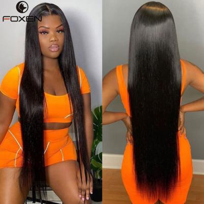 China Wholesale Silky Straight Hd Virgin Hair Lace Wig 30 Inches,Cheap Quality Transparent Lace Wigs,13X4 Lace Front Human Hair Wigs For Black Women for sale