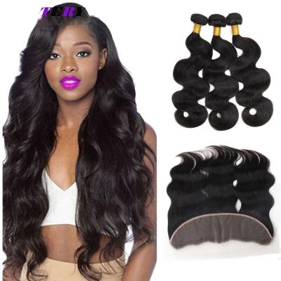 China Wholesale Curly Loop Hair Weave Bundles With 13*4 Sheer Swiss Lace Frontal Closure With Bundles for sale