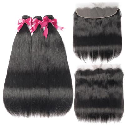 China Highest Discounts Factory Price Straight Remy Hair Extensions 13x4 Lace Headband With Baby Hair Straight Headbands For Black Woman for sale