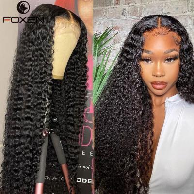 China Wholesale 180% 200% Curly Density Brazilian Curly Full Lace Human Hair Wigs 13X6 360 Full Lace Front Wig With Baby Hair for sale