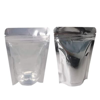 China Recyclable Custom Printed Plastic Clear Matte Stand Up Aluminum Foil Pouches Bag With Zipper For Food Packaging for sale