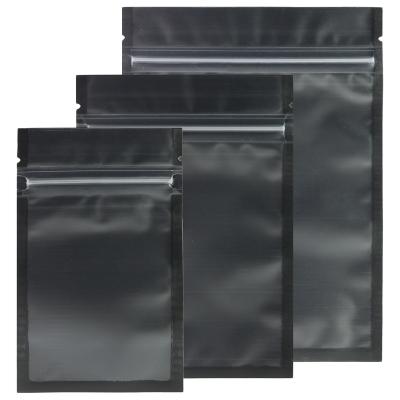 China Recyclable Black Matte Food Package Clear Ziplock 4x6 Zipper Resealable Polyethylene Zip Lock Bolsa Plastico Zip Lock Bags for sale