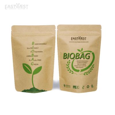 China Flexble Packaging Customized Logo Printing Recycle Food Takeaway Storage Paper Bag Snack Paper Bag Biodegradable Packaging for sale