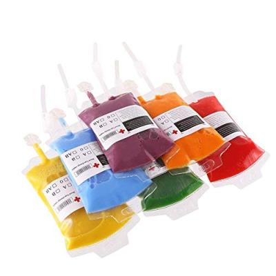 China Recyclable Disposable Fruit Juice Liquid Plastic Drink Packaging Bag Pouch For Halloween Party Blood Bag for sale