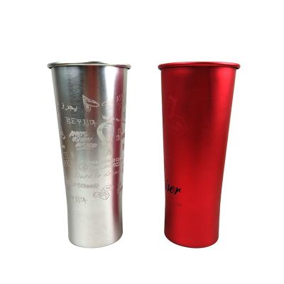 China OEM Modern Disposable Aluminum Cup 480ml Tumbler 17oz Beer Cup Logo Printed Suppliers Personalized Sublimation for sale