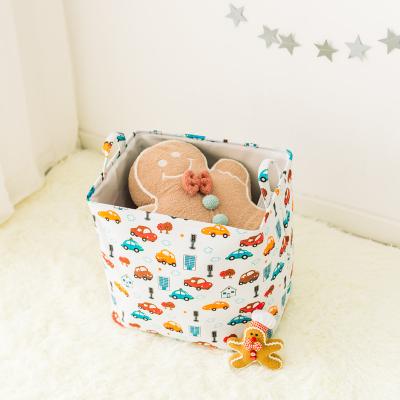 China Viable New Arrival Handmade Folding Storage Basket Cotton Rope Storage Basket With Handles for sale