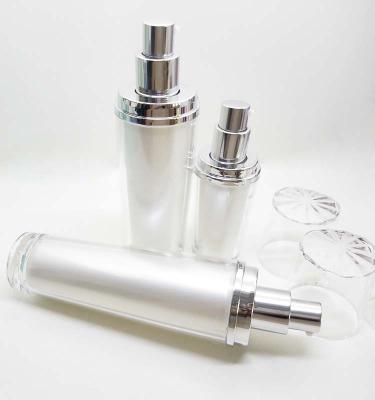 China Personal Care Qunfang factory luxury acrylic cosmetic lotion bottle plastic cream jar for sale