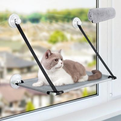 China Cats Cat Window Hammock Lite Indoor Wall Seat Mounted Window Perch For Cat Capacity Of 25lbs Sliver for sale