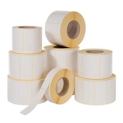 China Yellow Color Glassine Liner Adhesive Eco Thermal Scale Sticker with hotmelt glue en venta