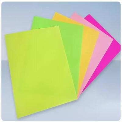 China Papel amarillo fluorescente Adesivo Papel amarillo fluorescente WGA333 Impresión por chorro de tinta Papel fluorescente en venta