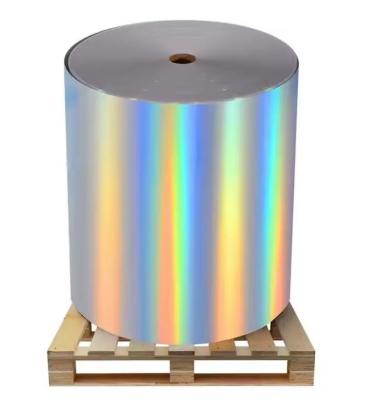 China Adhesive Holographic Film Adhesive Labelstock  Adhesive Film WG4733 with Top Coating for sale