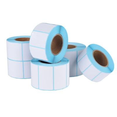 China Customized Blue Glassine Liner Adhesive Direct Thermal Barcode Sticker HM2233L for sale