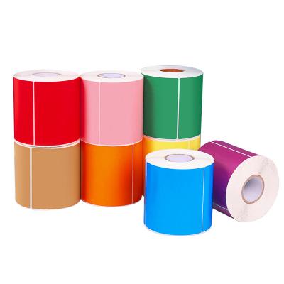 China Weifang Made Printed Adhesive Direct Thermal Label Color Thermal Sticker Top Coated Thermal Sticker en venta