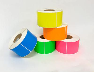 China Red Green Blue Yellow Orange Thermal Paper Label Sticker DT Thermal Label Te koop