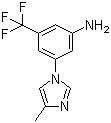 China Nilotinib intermediates(CASNo.:641571-11-1),3-(4-Methyl-1H-imidazol-1-yl)-5-(trifluoromethyl)aniline for sale