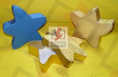 China Nuts Food Grade Paper Gift Box Blue Moisture Proof Star Shape for sale