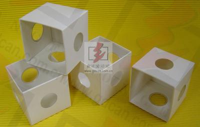 China White Cardboard Folding Gift Boxes With Pvc Window , Folding Paper Boxes for sale