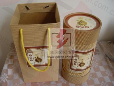 China Cylindrical Bottle Wine Gift Tube Biodegradable with ISO SGS FDA QS for sale