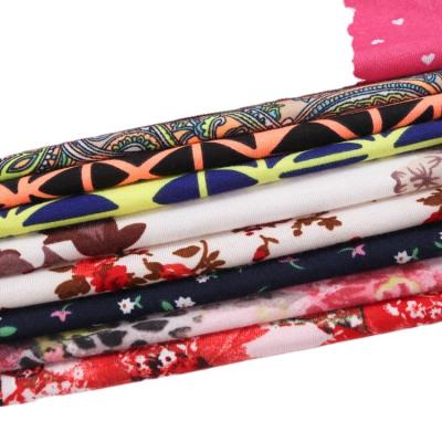 China Poly Spun Stretch Spandex Print Fabric for sale