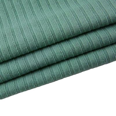 China Double Faced Yarn TR Spandex Double Rib Knitting Fabric For Gaiters for sale