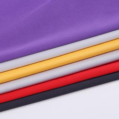 China 100% Polyester Tear-resistant Plain Dyed Interlock Fabric 140gsm For Clothing for sale