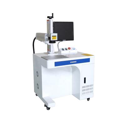 China Yongli 100w air-cooled cabinet integrated gold fiber laser marking machine for sale