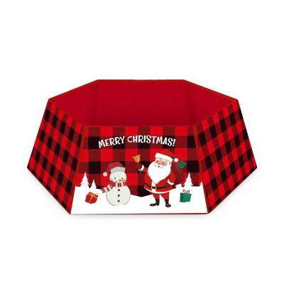 China Christmast Ornament 90cm 122cm Artificial Merry Christmas Pile Christmas Tree Skirt Mat Indoor Luxury Christmas Tree Background Decoration Border for sale