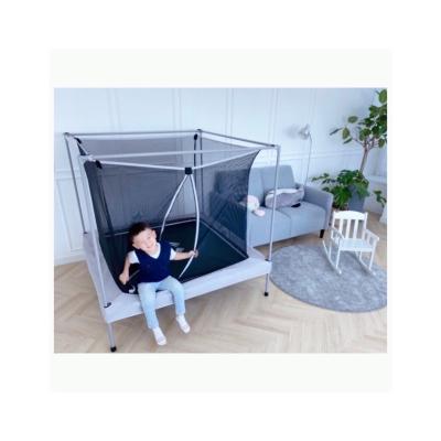 China With Protective Mesh Net High Quality Zipper Belt Child Safety Factory Manufacturer Square Trampoline for sale