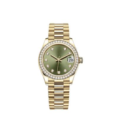 China Power Reserve Mens Watch 904L Top Brand RLX Luxury Mechanical Replica Sapphire Glass Watches Green Dial Stainless Steel Watch for sale