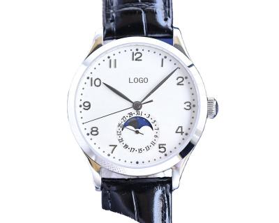 China Hot Selling Custom Brand Watches Automatic Date WCI Reproduction Sapphire Movement High Quality Automatic Silver Case Leather Strap for sale