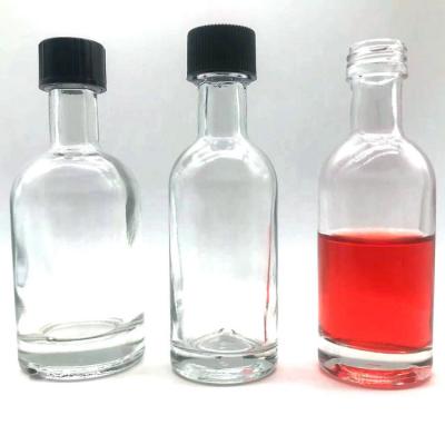 China Food Shandong Factory Mini Glass Wine Bottles Glass Liquor Spirits Wine Bottles With Screw Cap for sale