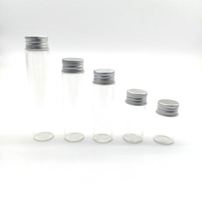 China Custom Wholesale Chemical Glass Bottle Glass Bottle Medical Test Tube With Aluminum Screw for sale