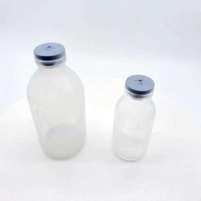 China Hot Sale 250mll Medicine Clear Infusion Glass Bottles Ring Finish ISO/CFDA 32MM for sale